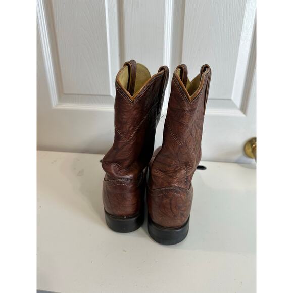 Justin Boots Classic 3163 Leather Western Roper Cowboy Boots Mens Sz 10.5D main image 6